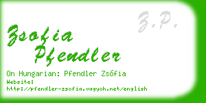 zsofia pfendler business card